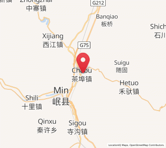 Map of Chabu, Gansu