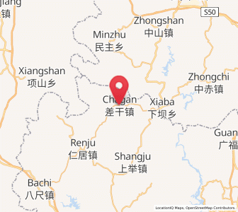 Map of Chagan, Guangdong