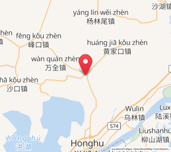 Map of Chahe, Hubei