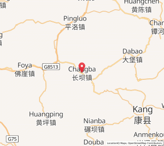 Map of Changba, Gansu