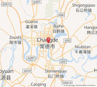 Map of Changde, Hunan