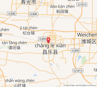 Map of Changle, Shandong