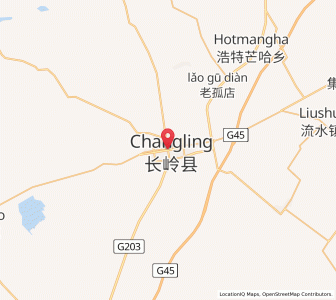 Map of Changling, Jilin