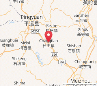 Map of Changtian, Guangdong