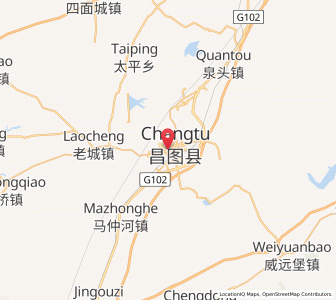Map of Changtu, Liaoning
