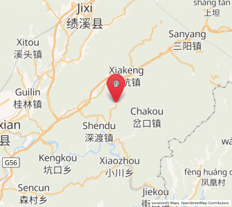Map of Changxi, Anhui