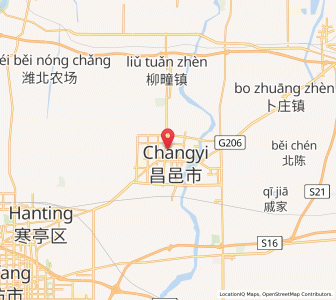 Map of Changyi, Shandong