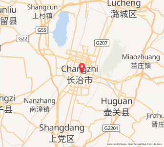 Map of Changzhi, Shanxi