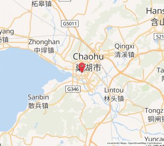 Map of Chaohu, Anhui