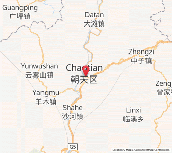 Map of Chaotian, Sichuan