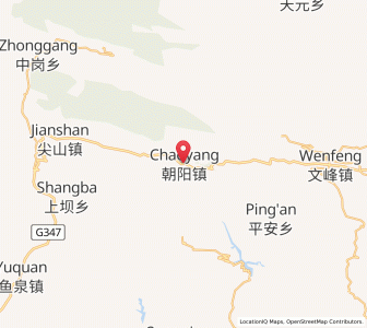 Map of Chaoyang, Chongqing