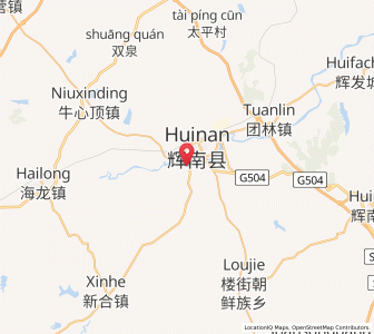 Map of Chaoyang, Jilin