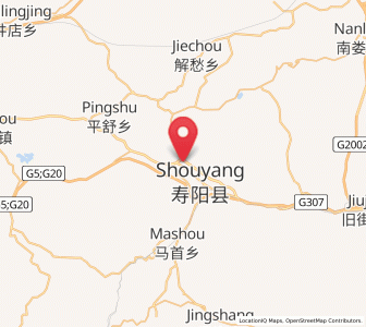 Map of Chaoyang, Shanxi