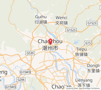 Map of Chaozhou, Guangdong