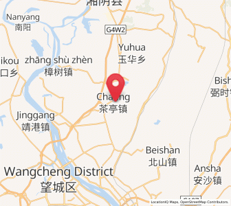 Map of Chating, Hunan