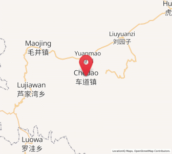 Map of Chedao, Gansu