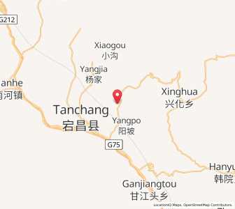 Map of Chela, Gansu