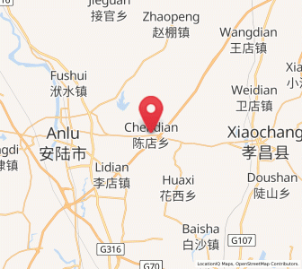 Map of Chendian, Hubei