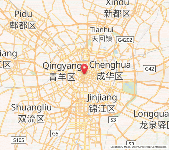 Map of Chengdu, Sichuan
