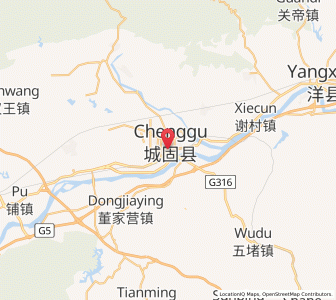 Map of Chenggu, Shaanxi