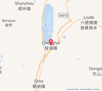 Map of Chenghai, Yunnan