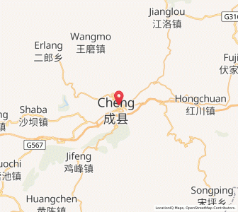Map of Chengxian Chengguanzhen, Gansu