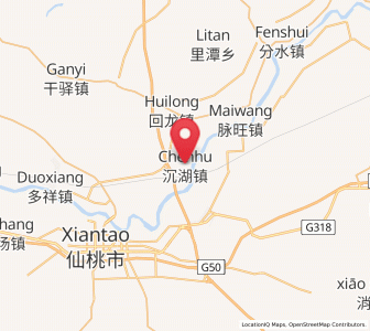 Map of Chenhu, Hubei