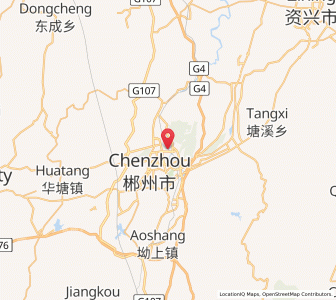 Map of Chenzhou, Hunan