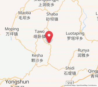 Map of Cheping, Hunan