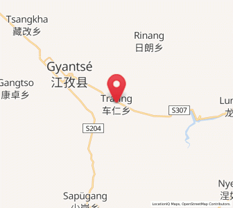 Map of Cheren, Tibet