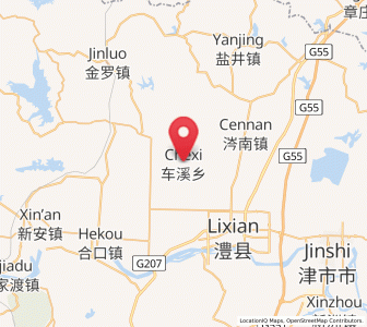 Map of Chexi, Hunan