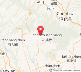 Map of Chigan, Shaanxi