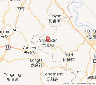 Map of Chongkan, Chongqing
