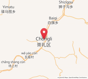 Map of Chongli, Hebei