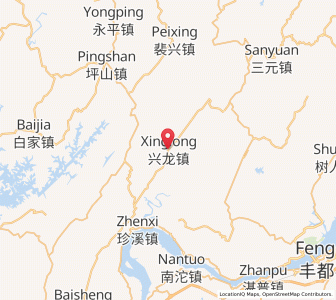 Map of Chongxing, Chongqing