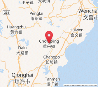Map of Chongxing, Hainan