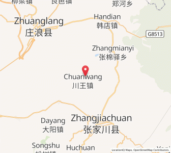 Map of Chuanwang, Gansu