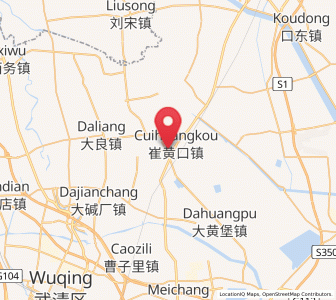 Map of Cuihuangkou, Tianjin