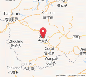 Map of Da’an, Zhejiang