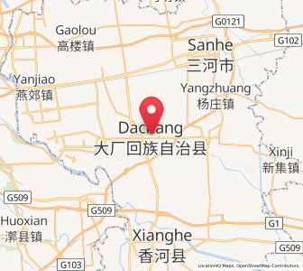 Map of Dachang, Hebei