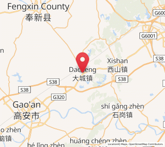 Map of Dacheng, Jiangxi