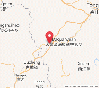 Map of Dachuan, Jilin