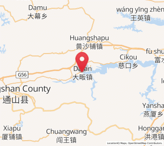 Map of Dafan, Hubei