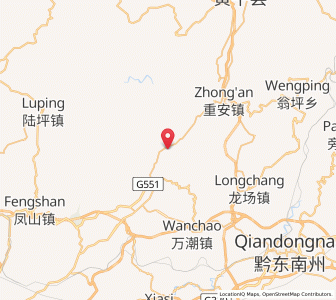 Map of Dafengdong, Guizhou