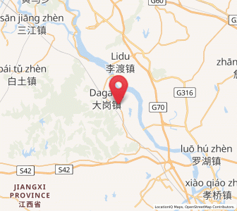 Map of Dagang, Jiangxi