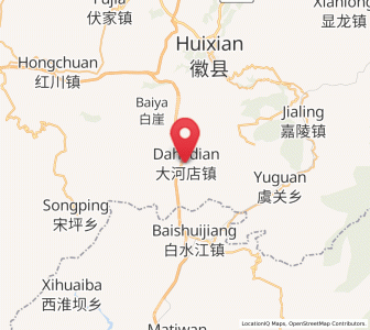 Map of Dahedian, Gansu