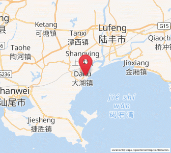 Map of Dahu, Guangdong