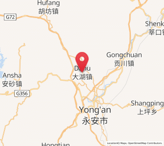 Map of Dahu, Fujian