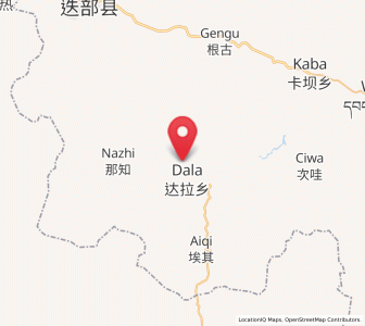 Map of Dala, Gansu