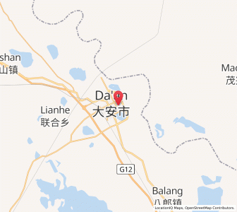 Map of Dalai, Jilin